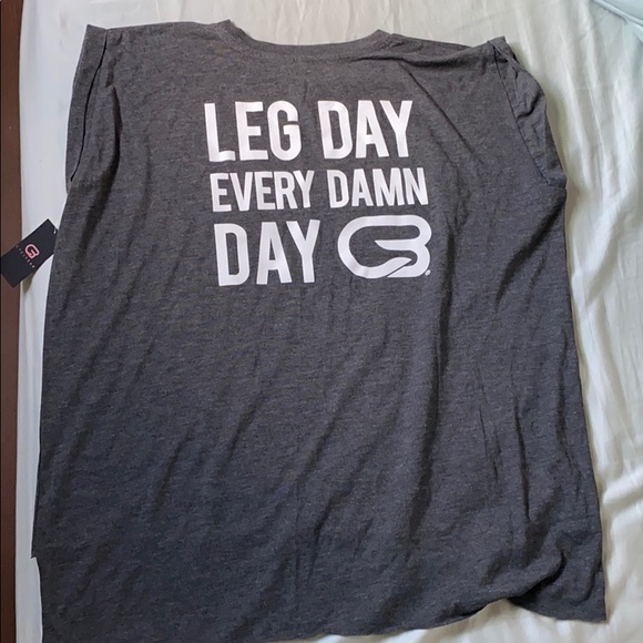 CycleBar Tops - NWT Cyclebar Leg Day Cap Sleeve Hi-lo Top L